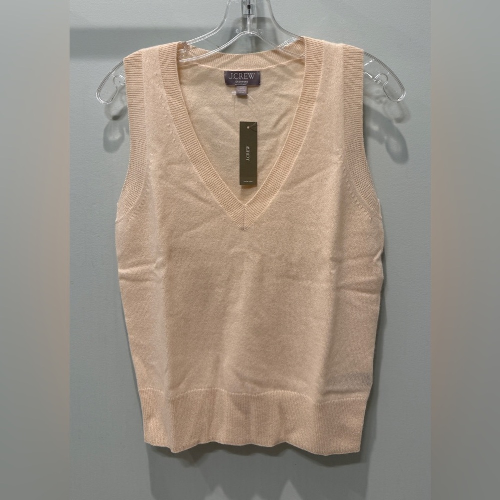 NWT J.Crew Buttercream Cashmere V-Neck Sweater Vest CB910 ~ Sz XXS